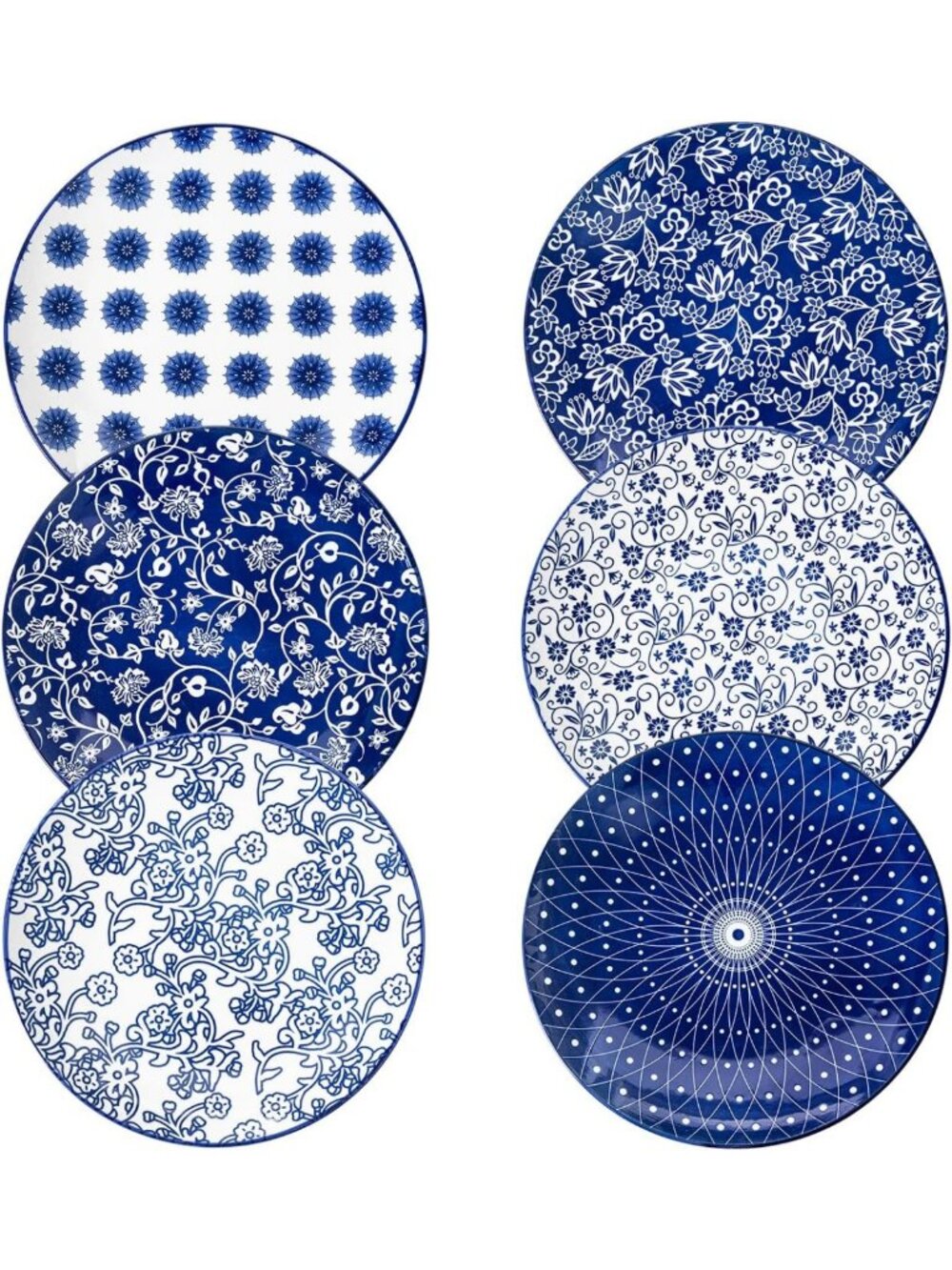 Set of 6 10.5-Inch Ceramic Dinner Plates - Stylish, Durable, Perfect for